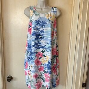 Tommy Bahama 100% Silk Waikiki Floral Print Mini Dress size M